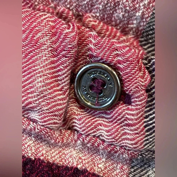 Plaid Burberry Children’s Dress Berry Colored Size 6 - Picture 3 of 4